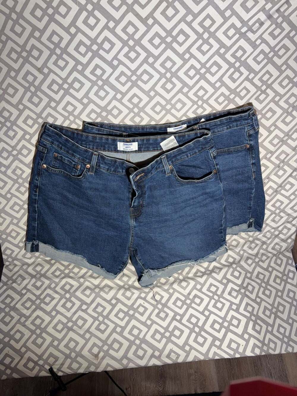 Denizen from Levi's Mid-Rise Raw Hem Denim Shorts - 2 Pair Bundle